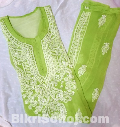 Indian Gala Buti Chikankati Luknow kurti